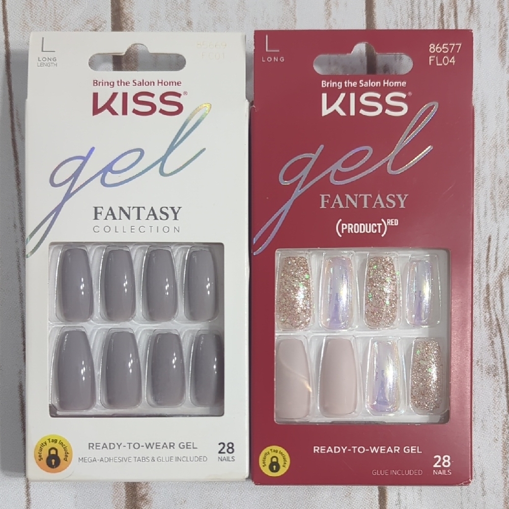 KISS Gel Fantasy and imPRESS Nail Collection - Pink, Blue, Silver - Picture 2 of 8